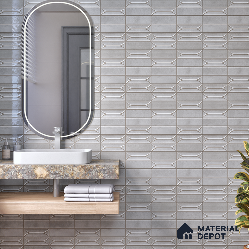 Faux Subway Tile TL 07239 B Boat 1006 1 ft x 1 ft Ceramic Glossy Finish - 9 mm | 2 mm Spacer is Mandatory | Please Expect a Slight Variation of Pattern